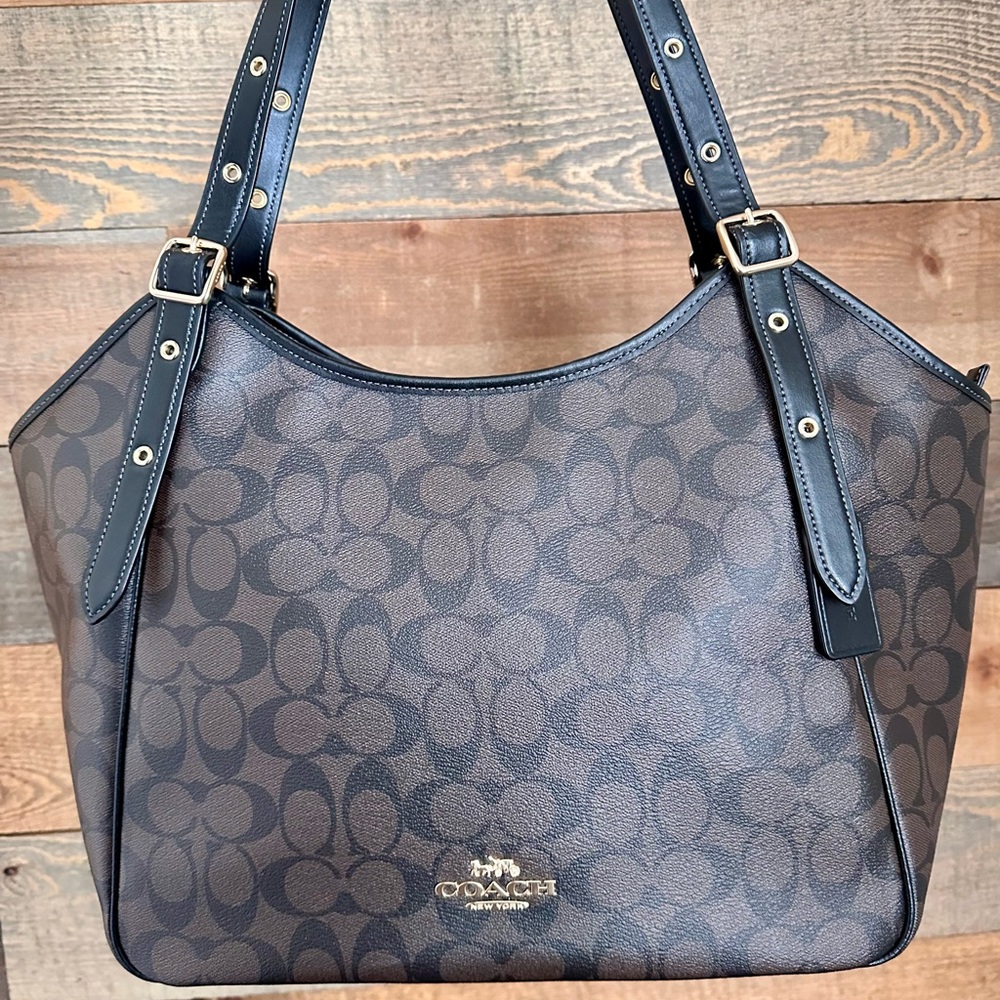 Coach Brown Signature Tote Bag